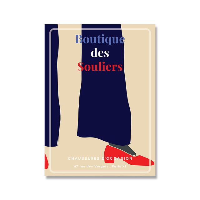 Francuski reklama w stylu vintage wiersz muzyczny koktajl restauracja plakat abstrakcyjny obraz na płótnie kolorowy minimalistyczny obraz ścienny Decortion