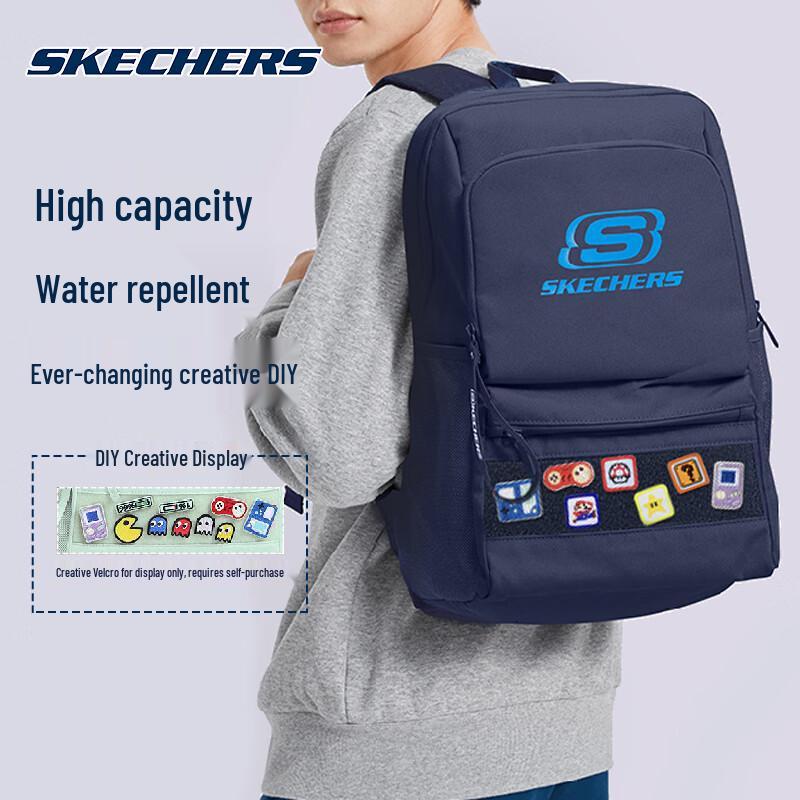 Skechers Unisex Large Capacity Backpack for School, Travel, and Commute