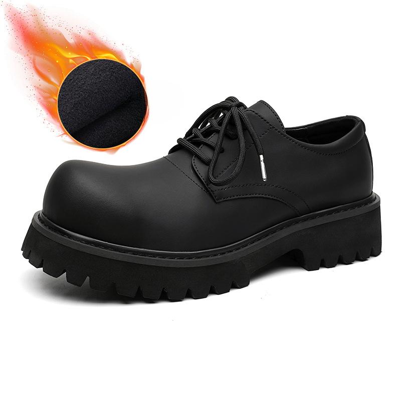 

Маленькие белые туфли с толстой подошвой, увеличивающие рост, в студии, свадебные фото, белые кожаные туфли в британском стиле, повседневные кожаные туфли с большой головкой 1026-J 43