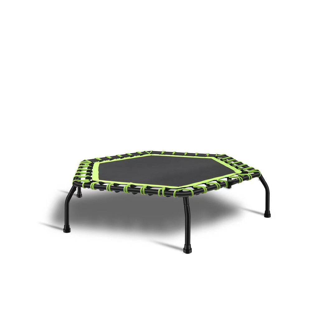 44-Inch Hexagonal Fitness Trampoline with Handle for Adults & Kids