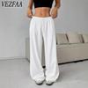 Women's Fashion Casual Solid Color Print High Waist Trousers Pants & Capris