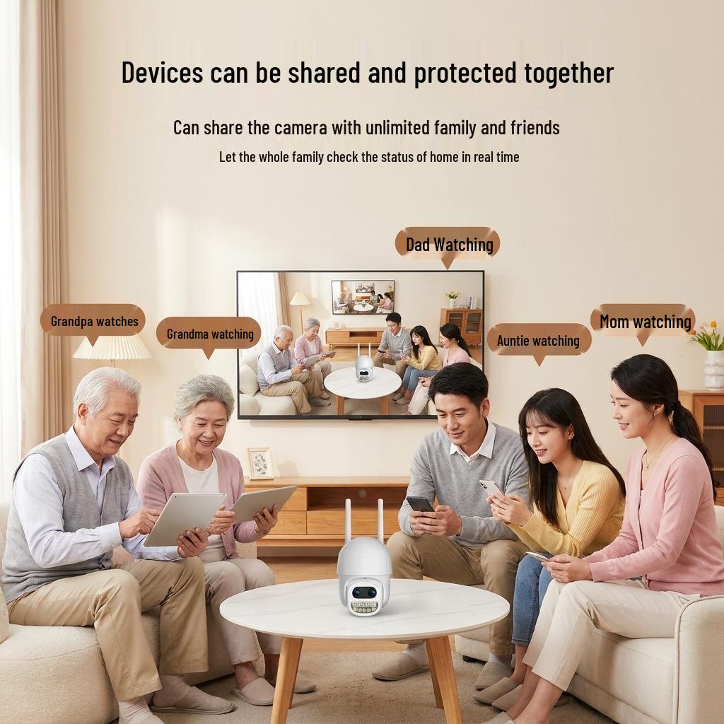 Icsee Wireless 5X Zoom 360° Panoramic Rotating Camera for Indoor/Outdoor Home Use