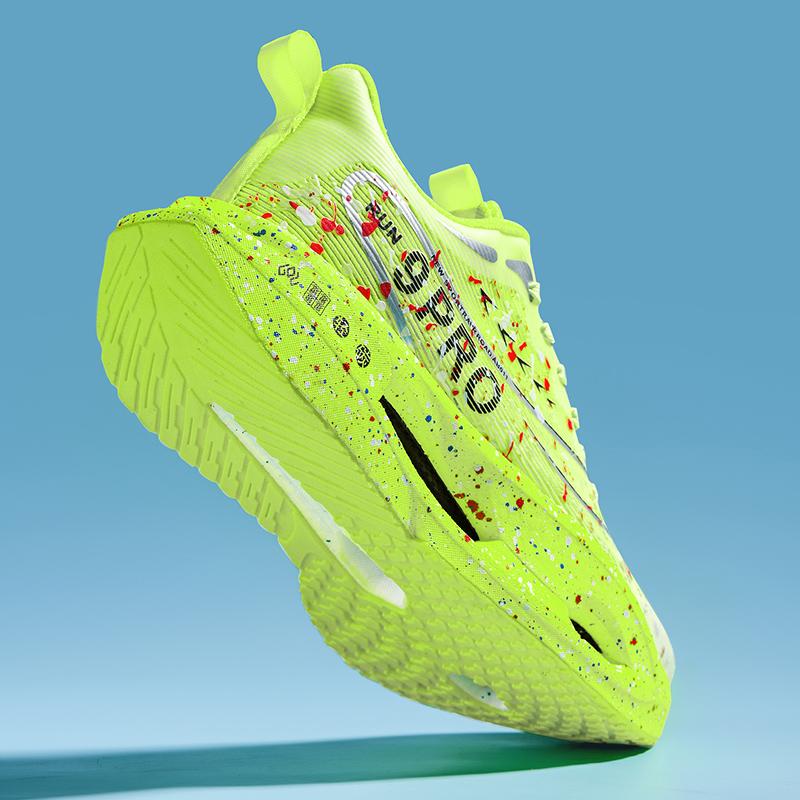 Adidași cu amortizare pentru bărbați Pantofi Cool Glow in the Dark cu șireturi Ușori Anti-alunecare Pantofi de alergare Pantofi sport de toamnă pentru femei