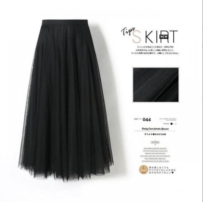 Dámská pevná skládaná elegantní midi elastická sukně v pase