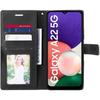 Coque de protection pour samsung galaxy a22 5g - booling - effet cuir flip case noir