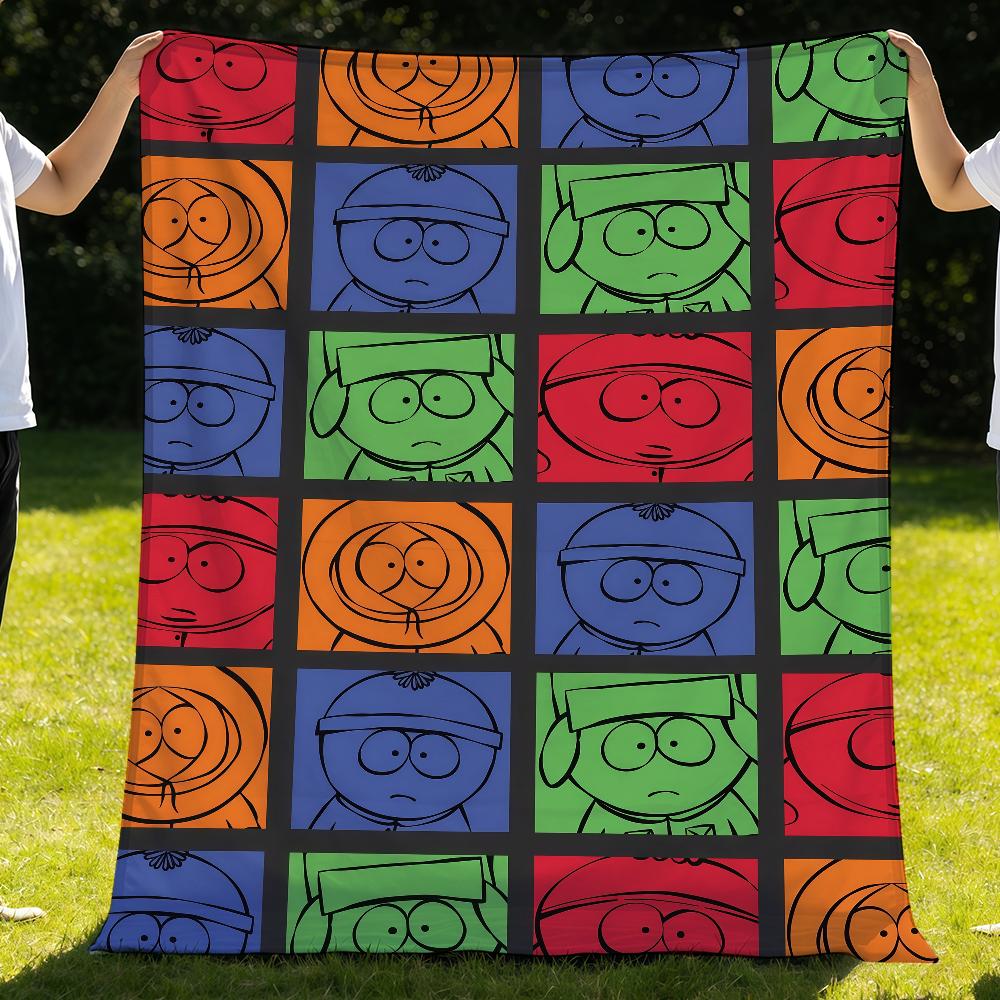 S-SOUTHS P-PARKS Coperta Plaid Super Accogliente Peluche Soggiorno CARTONE Animato Divano Divanetto Regali di Compleanno Infantili