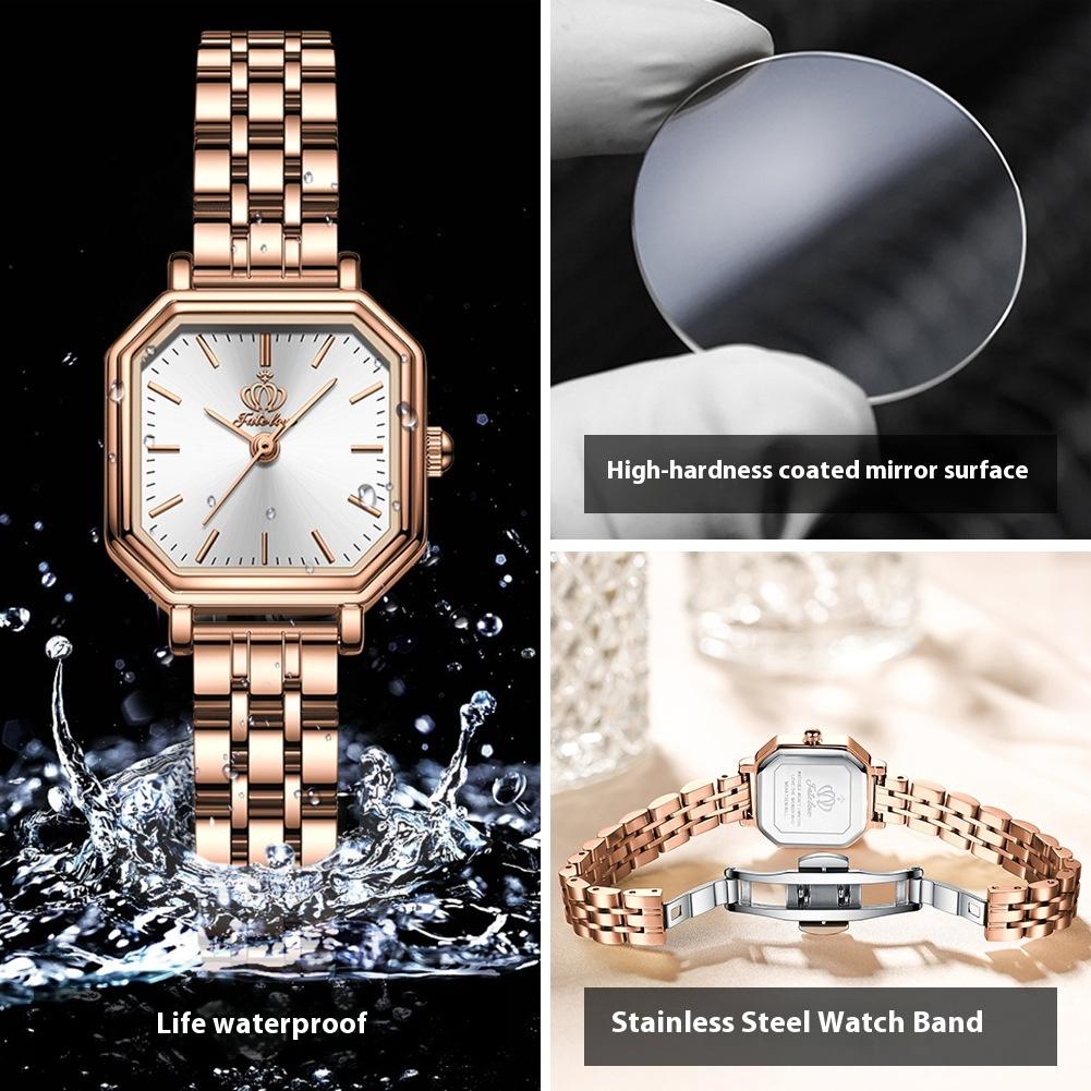 Simple Stainless Steel Student Watch Niche Waterproof Watch Women's Quartz Watch