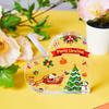 2D Flat, Acrylic Heart Christmas Desktop Decoration, Santa, Reindeer, Snowflakes & Holly Design, Suitable for wall decoration, porch, room, villa, acc