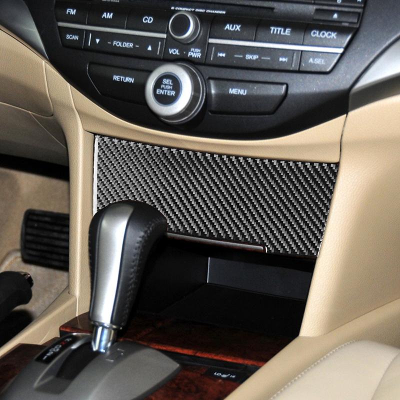 Real Carbon Fiber Car Accessories Center Console Storage Cover Modified Sticker For Honda Accord 8th Gen 2008 2009 2010 2011 12