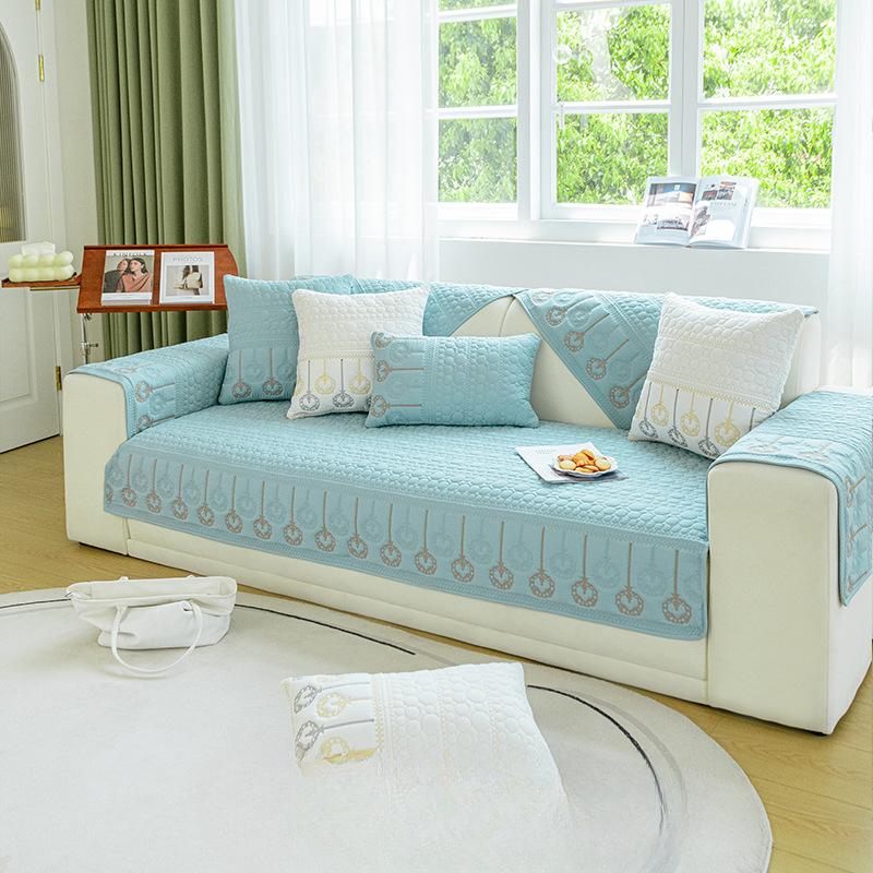 

Новый коврик для дивана из мытого хлопка, противоскользящий, высококачественный, диагональный, противоскользящий, чехол для спинки, удобный, пылезащитный, напечатанный, окрашенный, экологически чистый, полотенце для дивана 30x50 Pillowcover