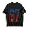 Vintage American Style 67 Star Stripes Print Casual Unisex T-Shirt Pure Cotton T-shirt