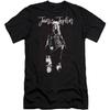 Janis Joplin - Herren Minimal J Premium Slim Fit T-Shirt, Klein, Schwarz