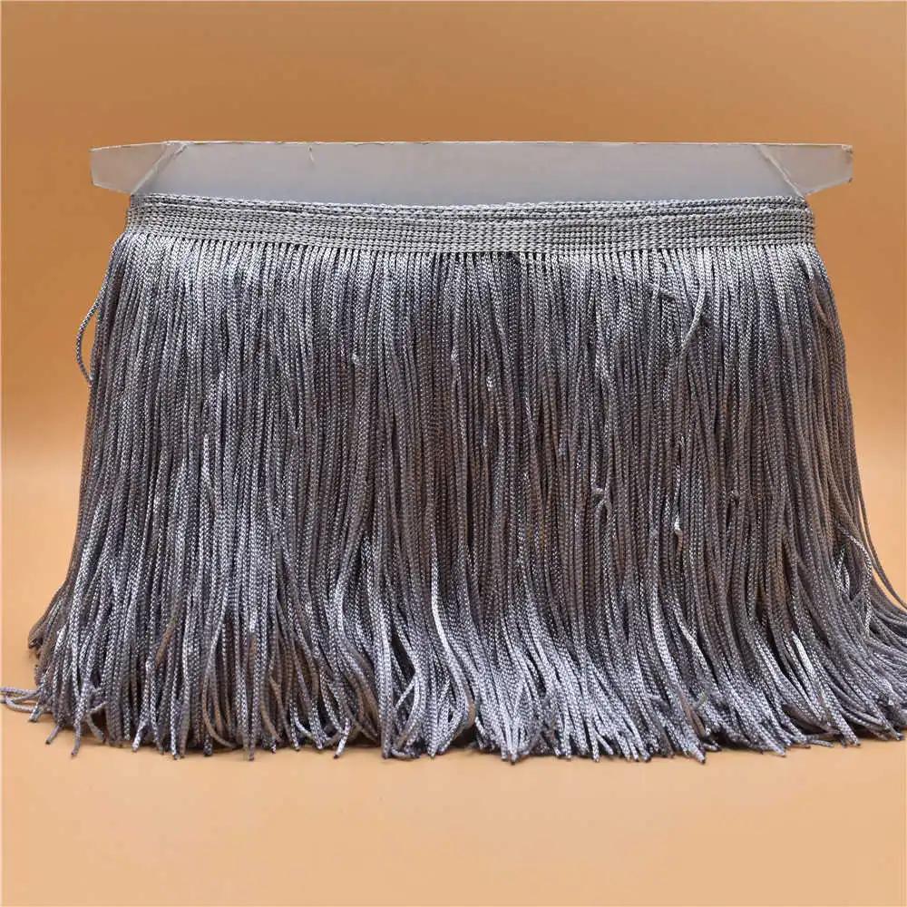 10 Metri Pizzo Lusso Colore Oro Frangia con Nappa 15CM Larghezza Galon Frange Abito Latino Abbigliamento da Palco Accessori Nastro