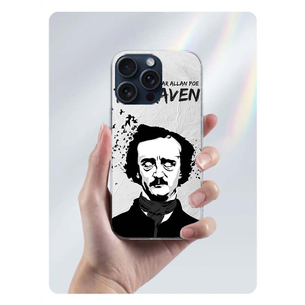 Edgar Allan Poe Clear Phone Case For Iphone 17 Air 16 Pro Max 15 Pro 14 Plus 17E 16E 11 13 12 Mini Cover Cases Fundas Cell TPU C