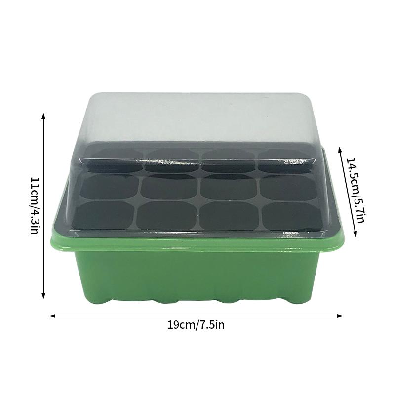 Seedling Box 12 Holes Sowing Nursery Pots Insulation with Lid Succulent Plant Seed Sprout Germination Seedling Pot Wholesale