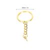 10pcs Key Ring Alloy Key Chain Ring Parts with Screw Eye Pin Connector DIY AccessoriesGold 25mm / 1in