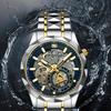 VA VA VOOM Fine Steel Belt Men's Watch Hollow Watch European and American Business Simple Quartz Waterproof Watch