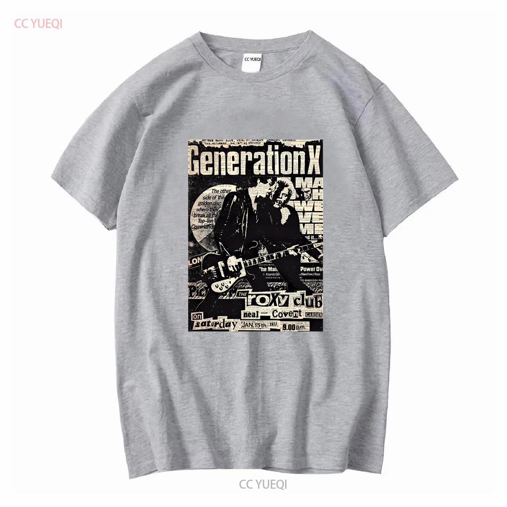 The generation x t shirt punk rock 70s TE5413 vintage Washed Slightly streetwear Versatile Unisex Comfortable Soft Stretched