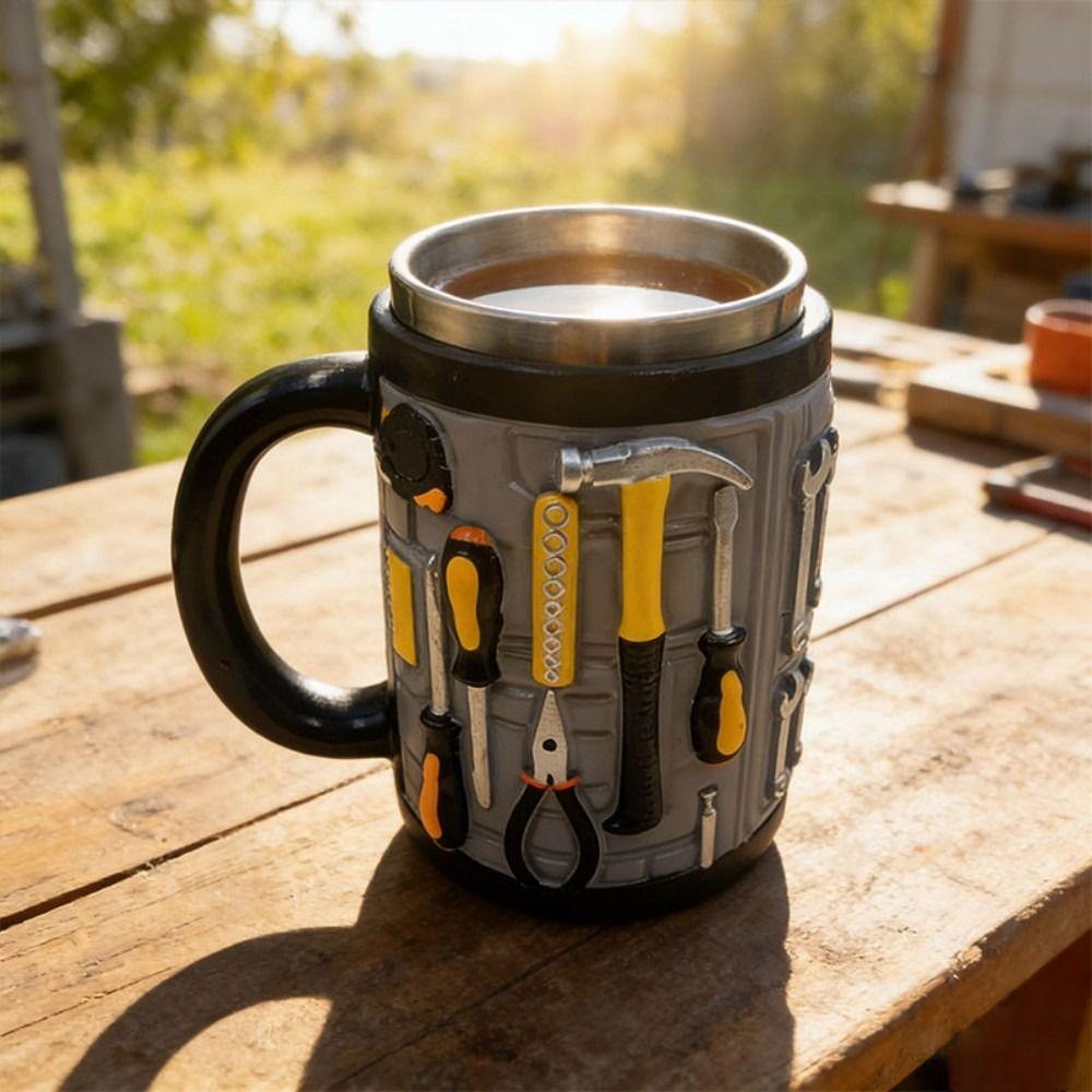 Stainless Steel Toolbox Design Coffee Cup 300ml Water Cup Unique Mechanic Mug  Gifts for Men