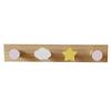 A25F-Wall Hooks 5-Pack Wooden Animal Flower Shaped Hangers For Kids Room Decor Princess Bedroom Organizer Cute Style