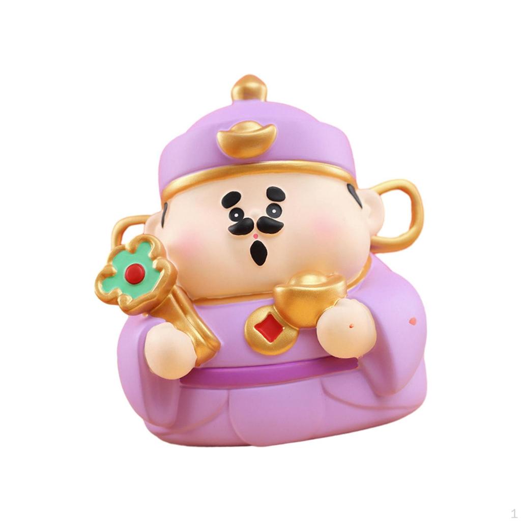 Chinese Wealth Deity Figurine for Abundant Home Blessings
