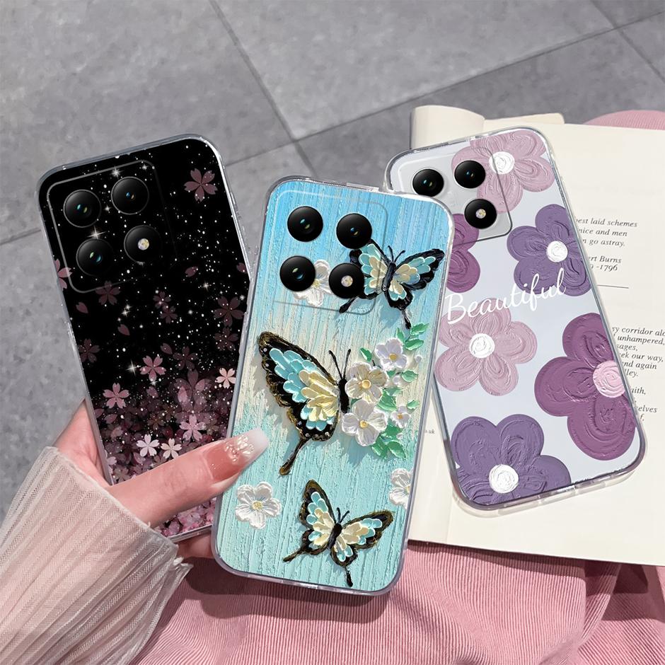 Case For Xiaomi 15T 15T Pro Adorable Astronaut Cat Anti-Fingerprint Fashion Transparent Housing For xiaomi15t 15tpro Protector