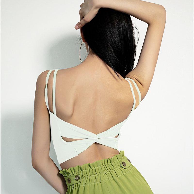 

Женский быстросохнущий спортивный жилет для йоги с накладкой на грудь и спинкой-бабочкой Large