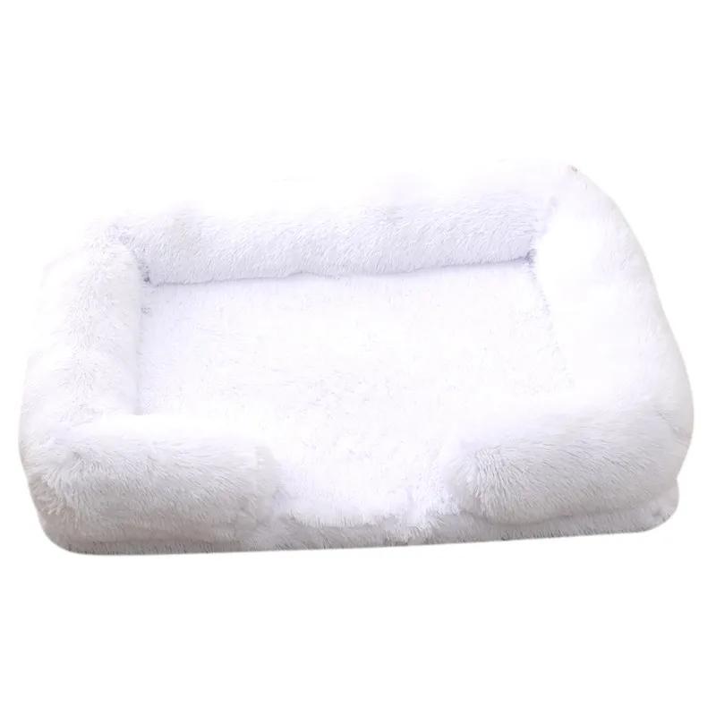 Grand lit pour chien en peluche pour animal de compagnie, coussin épais d'hiver, lit de couchage pour chien, canapé amovible, petit et grand chien