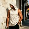 Men's Sleeveless Hoodie Muscle Fit Gym Tank Top Breathable Quick Dry Workout Vest for Training and Fitness