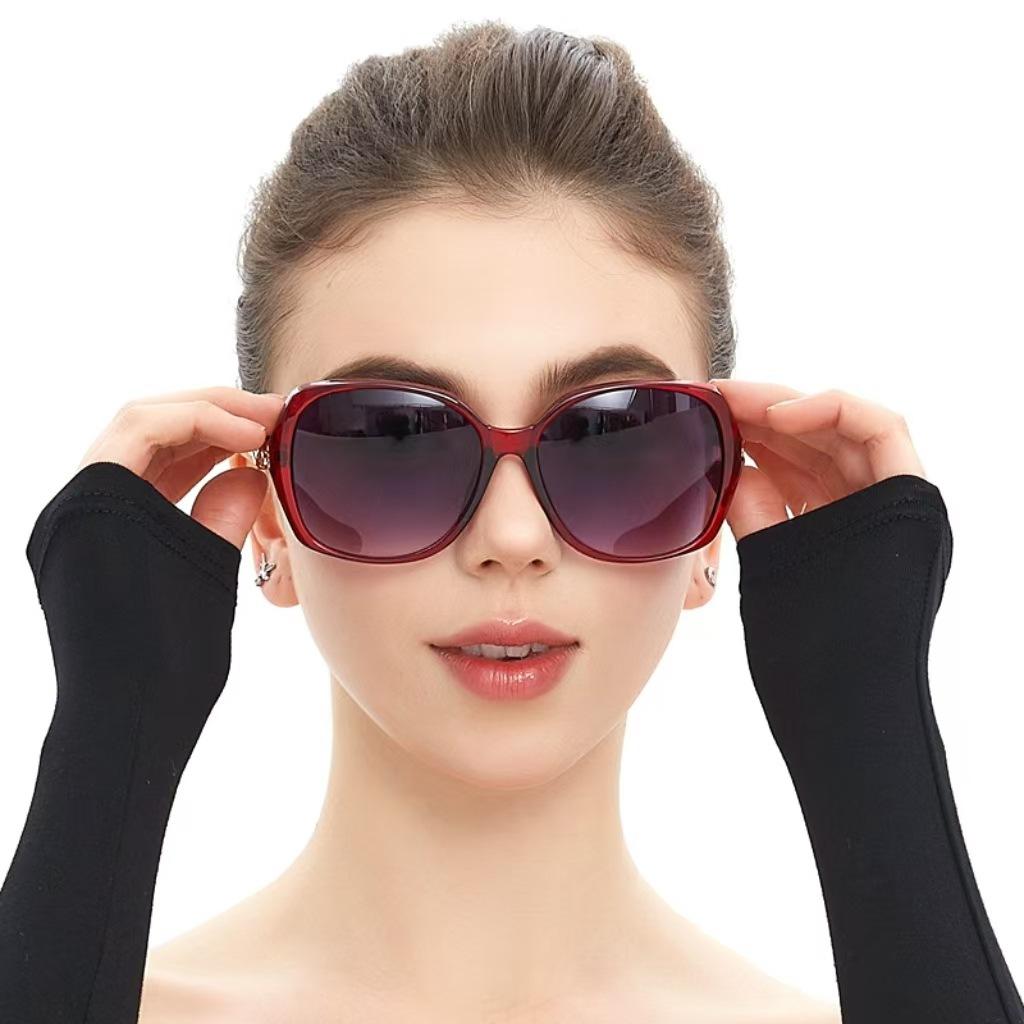 Women'S Sunglasses Classic Sunglasses Model Large Frame Skinny Face Shading Uv Protection