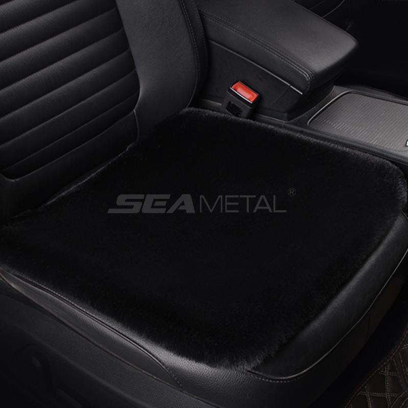 SEAMETAL Короткая плюшевая накидка на автомобильное сиденье Мягкая зимняя теплая подушка на автокресло Безопасная для кожи Моющаяся Универсальный защитный чехол для сиденья автомобиля