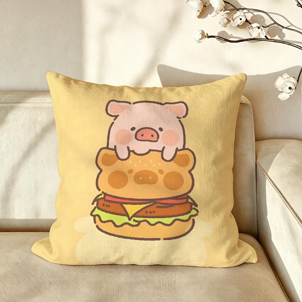 Character LLuLu Cushion Cover Pillow Case Antidustmite Pillowcase Silky Short Plush Sofa Cushion Cover Hot