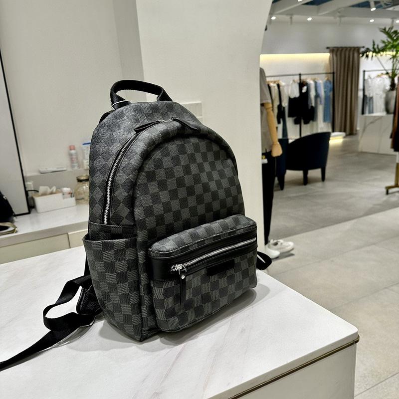 Backpack Classic Plaid Pattern Backpack Men's Outdoor Travel Bag College School Bag Computer Bag