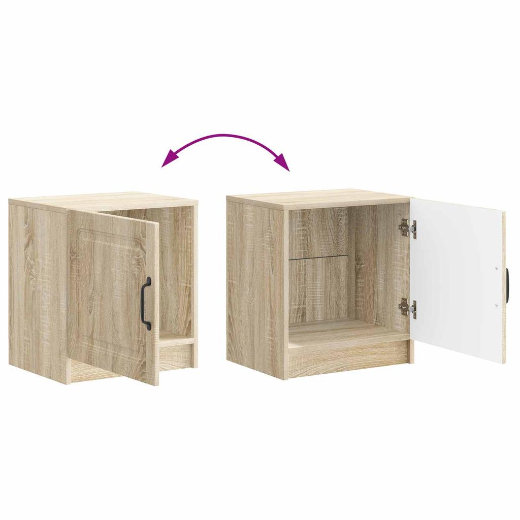 Nightstand 2 Pcs Sonoma Oak 43 X 34.5 X 47 Cm Engineered Wood