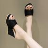 2024 New Fashion Slippers Women's High Heels Thick Soled Slippers Designer Wedge Large Size Waterproof Summer New Style