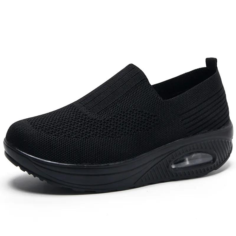 Sport Shoes for Women Fashion Comfortable Women Sneakers Platform Slip-On Vulcanize Shoes Air Cushion Wedges Women Running Shoes