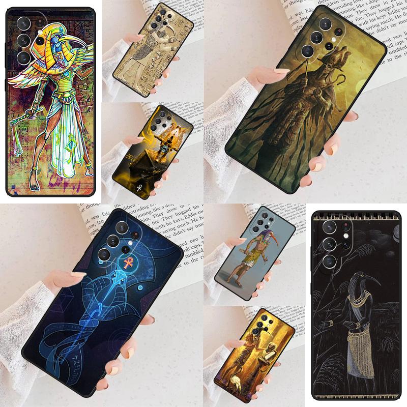 Ancient Egypt Egyptian God Horus Kemetic Heru Cell Phone Case for Samsung Galaxy S26 Ultra S25 S24 S23 S22 S21 S20 Note10 Cover