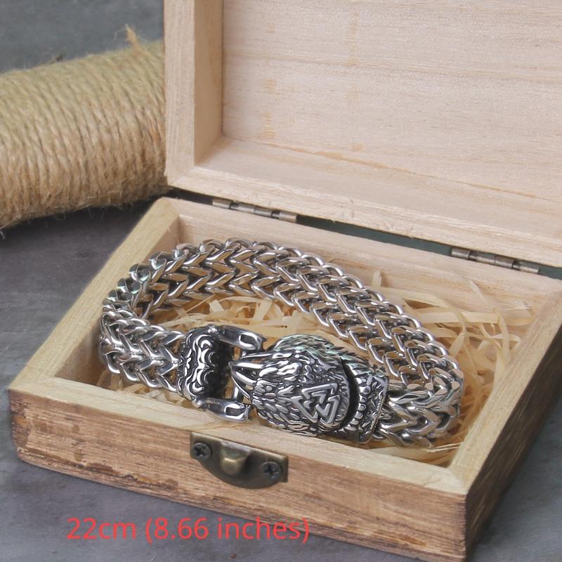 Never Fade Rock Viking Bear Paw Bracelet Men's Stainless Steel Mesh Chain Can Open Paw Punk Bracelets Biker Jewelry
