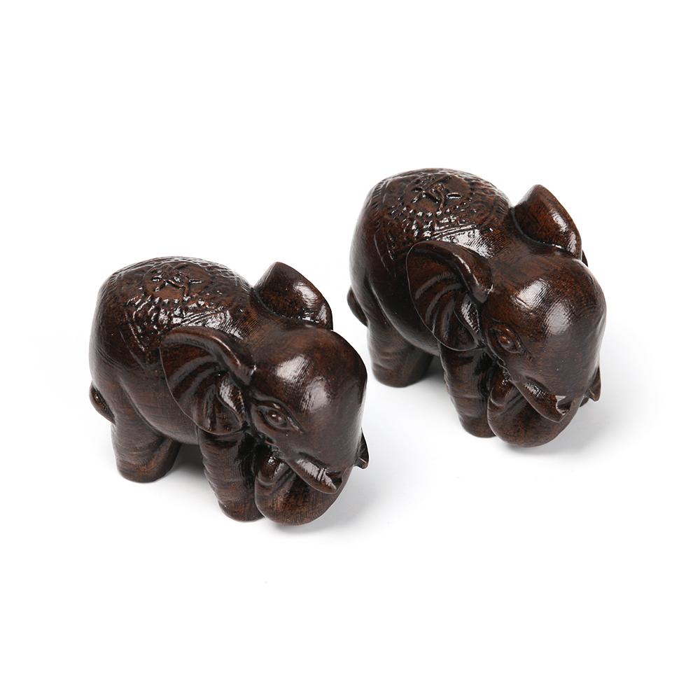 PCS Mini Fairy Garden Micro Landscape Natural Wood Miniature Craft Animal Figurines Elephant Statue