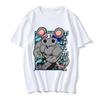 Y2K Funny Manga Muscular Ninja Mice Muki Gym T Shirt Anime Demon Slayer Uzui Tengen T-shirt Unisex T Shirts Streetwear