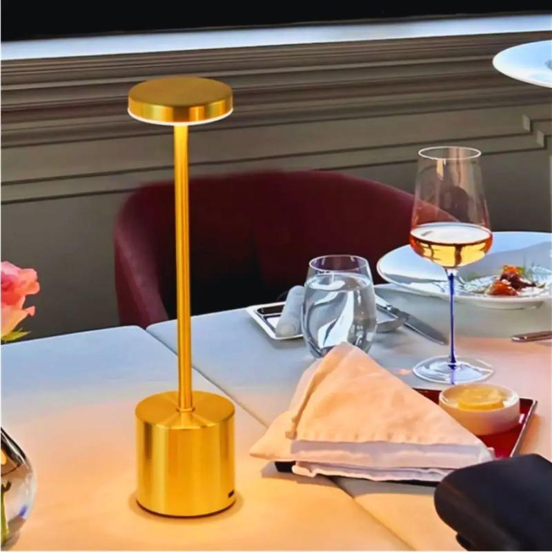 2PCS Cordless Table Lamp Rechargeable LED Desktop Night Light 3 Color Stepless Dimming Reading Lamp for Bedroom Restaurant Patio