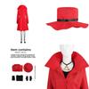 Carmen Sandiego Cosplay Santa Costume With Polyester Blend For Holiday Parties