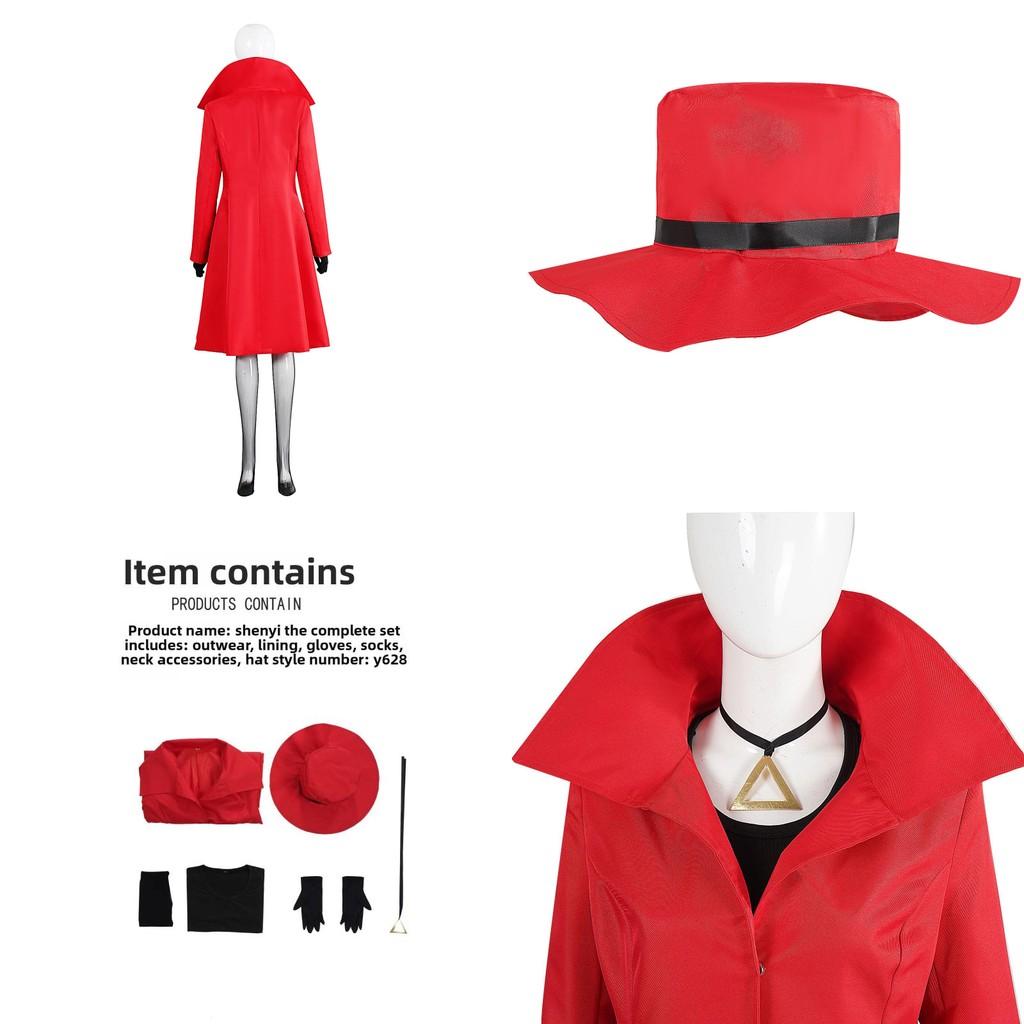 Carmen Sandiego Cosplay Santa Costume With Polyester Blend For Holiday Parties