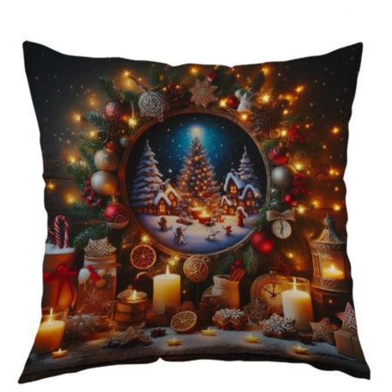 Christmas Pillow Cover Home Sofa Cushion Cover New Holiday Decoration Bedroom Atmosphere Cushion