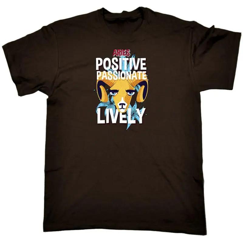Aries Positive Passionate Lively Birthday Funny T Shirt Unisex