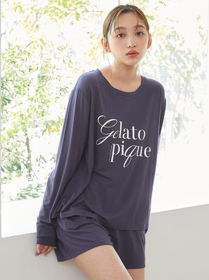 GELATO PIQUE Contact Cooling Rayon Logo Long T-Shirt Pwct252244