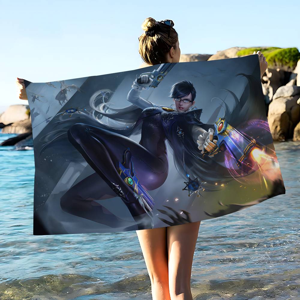 Game Bayonetta Microfiber Beach Towel Absorbent Quick Dry Soft Yoga Swimming Resort Mountain Climbing Towel