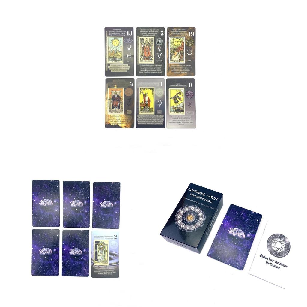 Tarot Card Deck For Beginners With 300g Copperboard And Laser Paper For Learning And Fortune Telling