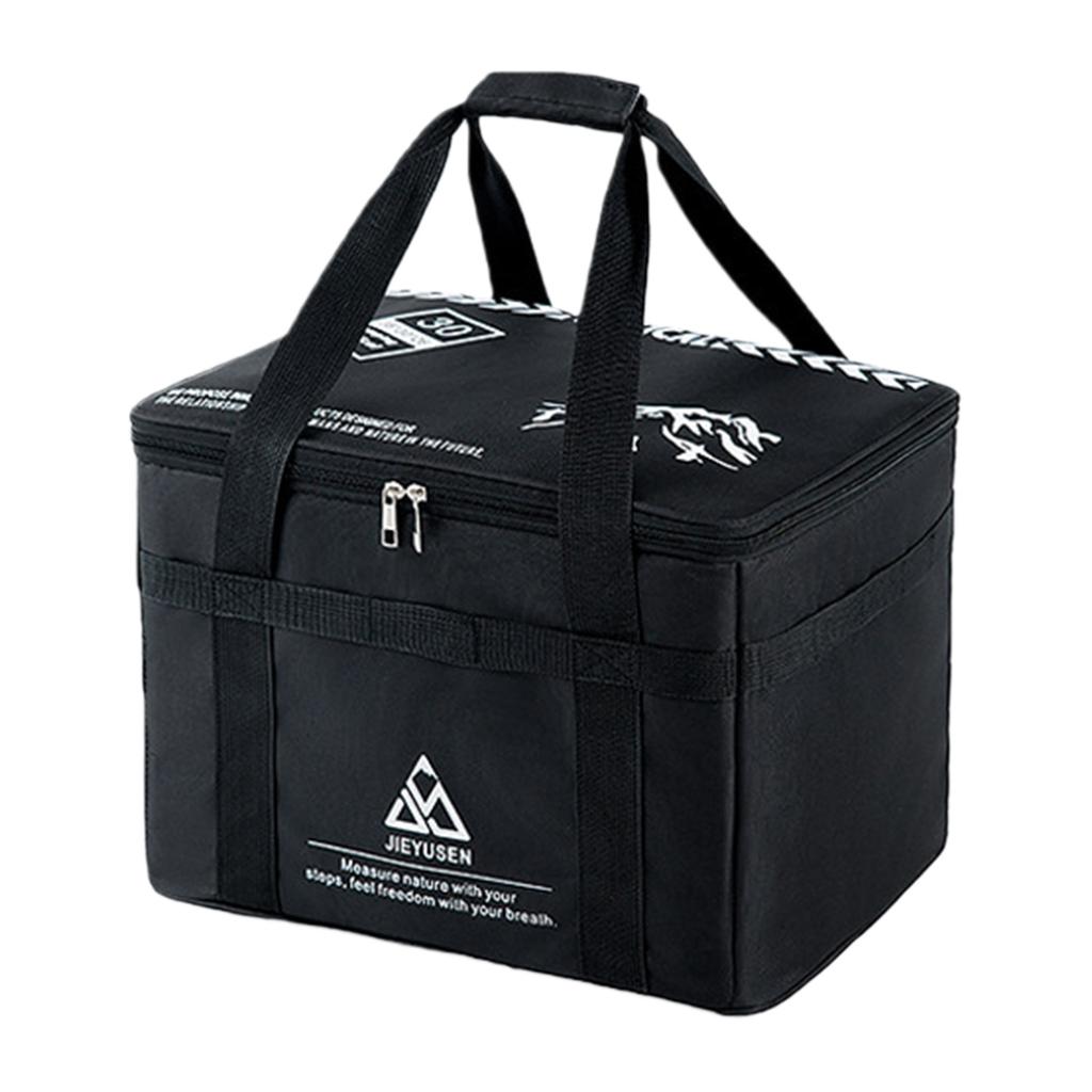 30/42L Camping Kitchen Organizer Waterproof Oxford Cloth Picnic Bag with Adjustable Shoulder Strap for Hiking Picnic Cookware