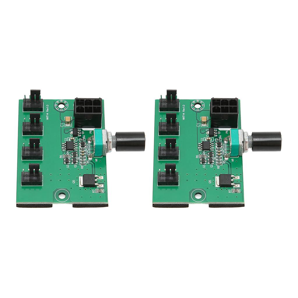 2PCS PC Fan Pressure Speed Adapter PWM 2Pin 3Pin 4Pin Fan Adapter 4 Way Shunt 12V Speed
